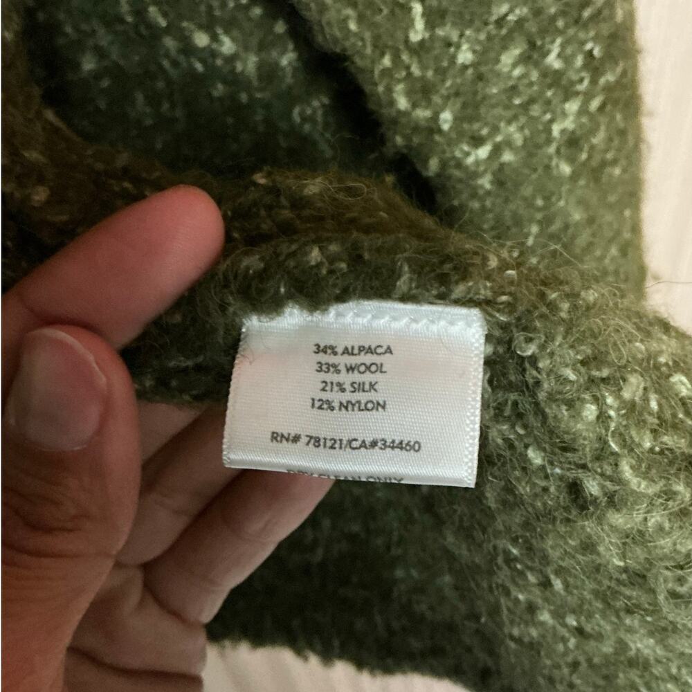 EILEEN FISHER Women’s Alpaca Wool Silk Blend Sweater Green Size S - Picture 4 of 6